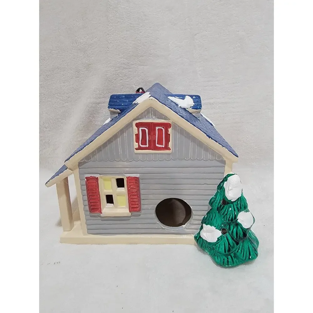 Dept. 56 Single Car Garage #5125-0 Snow Village Handpainted Ceramic Acc. NO PLUG